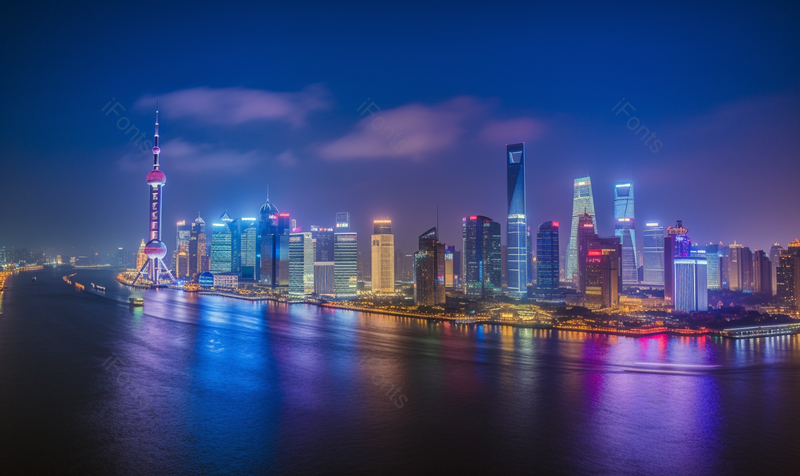 上海北外滩夜景风光,高清,摄影图,摄影图片,图片大全,摄影图免费下载